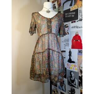 Sheer Floral Dress